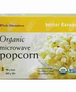 Whole Alternatives Organic Microwave Popcorn – 3x99g bags