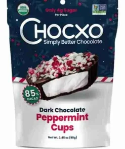 Chocxo 85% Dark Chocolate Peppermint Cups, 98g