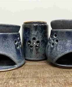 Tea Light Holder Blue Flowers