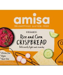 AMISA ORGANIC GLUTEN FREE RICE & CORN CRISPBREAD 120G
