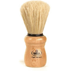 Omega Boar Bristle Shaving Brush, Beech Wood Handle