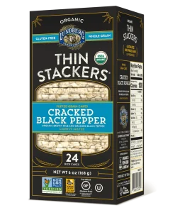 Lundberg – Organic Thin Stackers: Cracked Black Pepper,168g