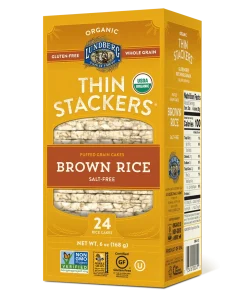 Lundberg – Organic Thin Stackers: Brown Rice Salt Free,168g