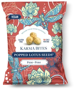 Karma Bites Popped Lotus Seeds: Peri-Peri – 50g