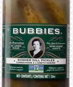 Bubbies Of San Francisco Kosher Dill Pickles, 1L