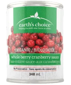Earths Choice, Organic Whole Berry Cranberry Sauce, 348ml