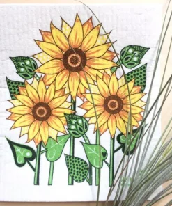 Square Love Swedish Sponge Cloths – Sunflower