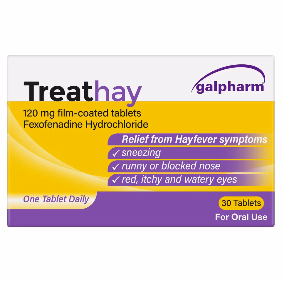 Treathay Fexofenadine 120mg 30 Tablets