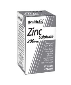 Health Aid Zinc Sulphate 200Mg Tabs (45mg elemental Zinc) 90’s